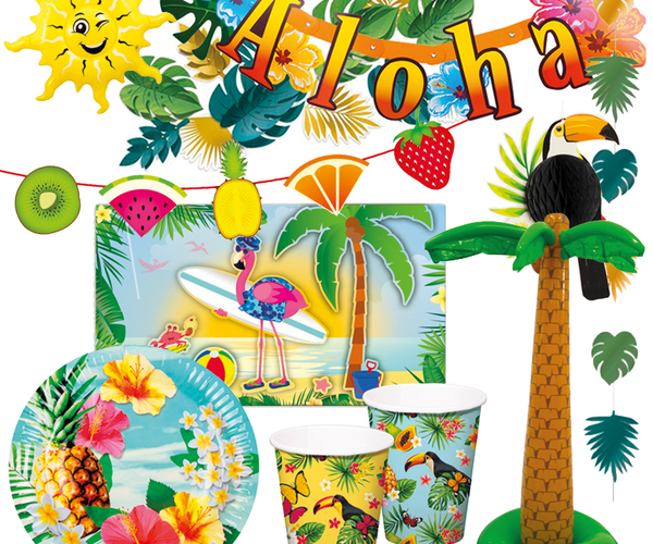 Tocwick 6er-Set Partybrillen – Hawaii-Motive: Wassermelone, Ananas, Kokospalme, Seestern, Bier, Muschel – Langlebig, Bunt, Perfekt Für Poolpartys Und Sommerfeste