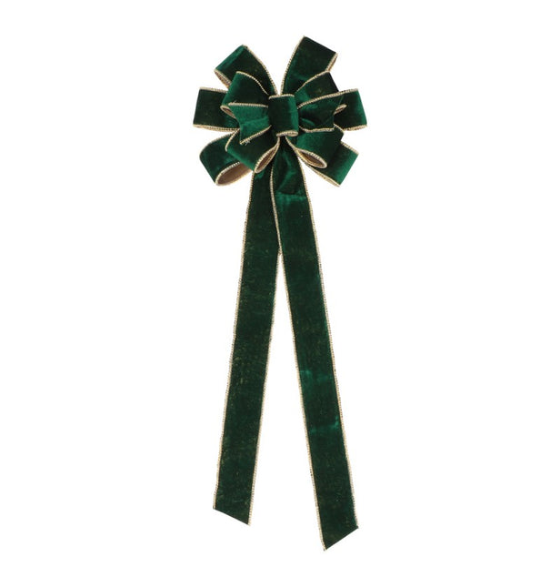 Grün Gold Schleife Samt 78cm