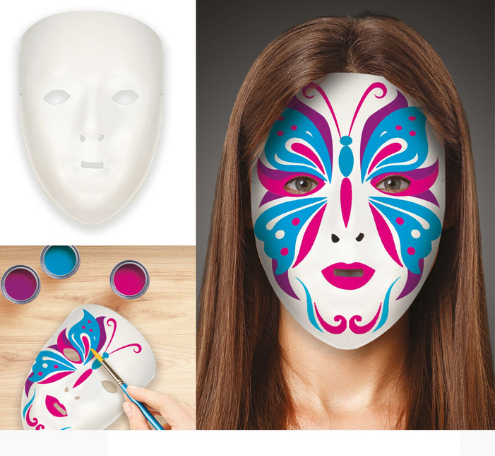 Halloween Gesichtsmaske weiß