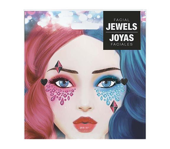 Rosa Blau Gesicht Aufkleber Schmuck