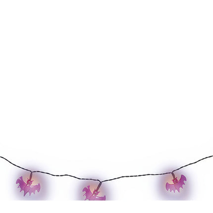 Halloween Lichtgirlande LED Fledermäuse 1,55m