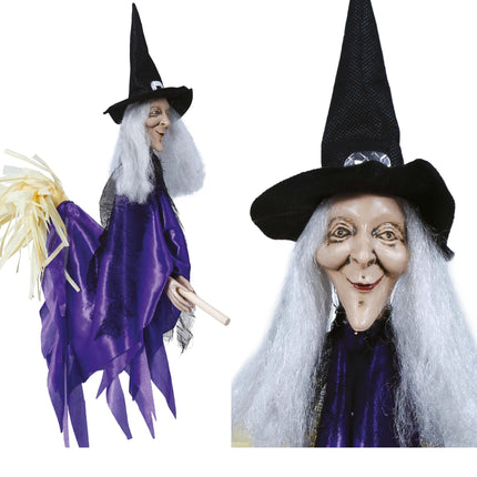 Halloween Puppe Hexe 60cm