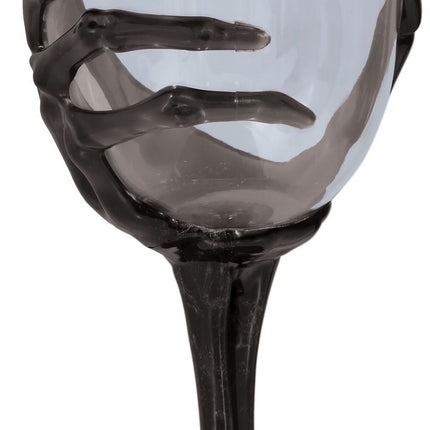 Halloween Weinglas Skelett Hand 18,5cm