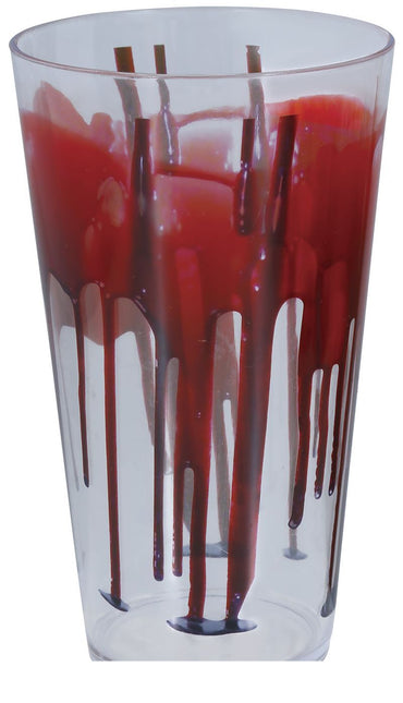 Halloween Glas mit Blut 15cm