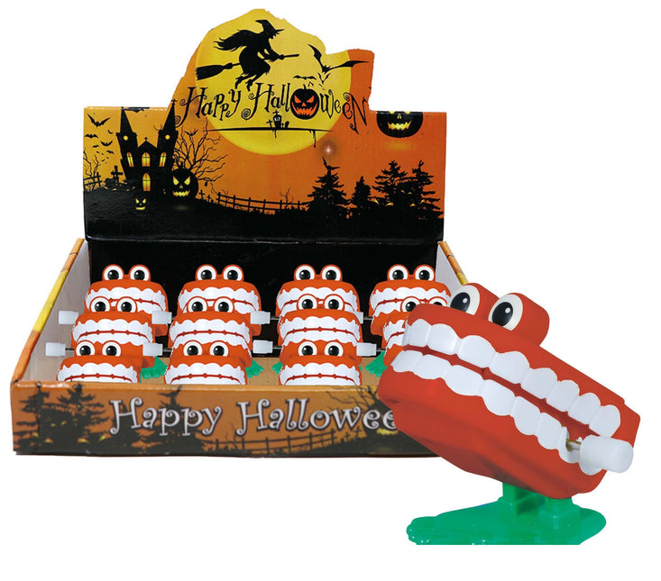 Halloween Wind-Up Gesicht 5cm 12Stk
