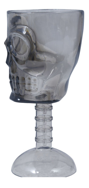Halloween Totenkopf Glas 18cm
