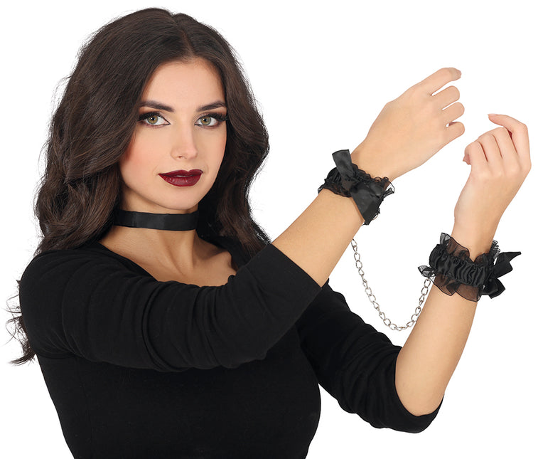 Lace Handschellen Schwarz