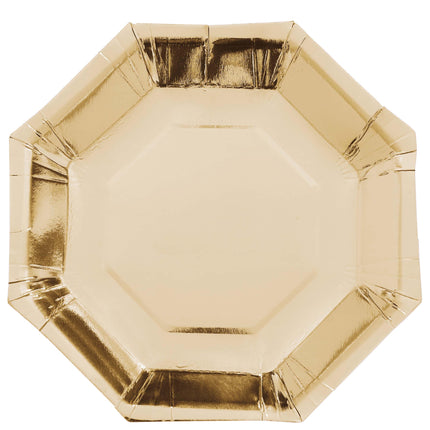 Gold Teller Papier 23cm 6Stk