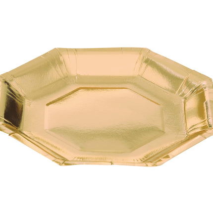 Gold Teller Papier 23cm 6Stk