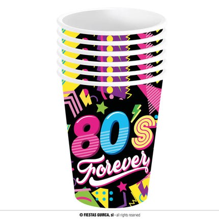 Neon 80S Becher 240ml 6 Stk