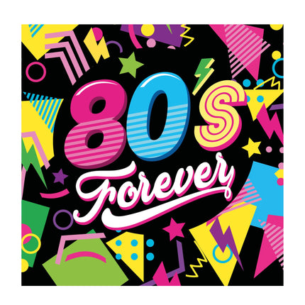 Neon 80S Servietten 33cm 12Stück