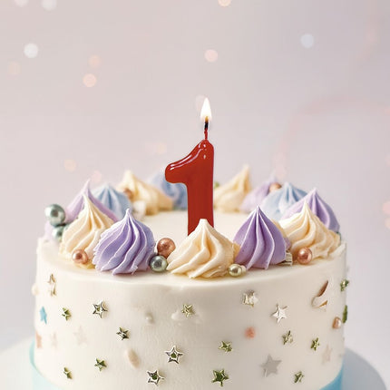 Rote Kerze 1 Jahr 5,5 cm