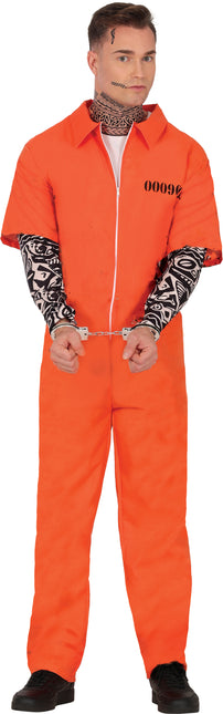 Halloween Kostüm Orange Herren Häftling