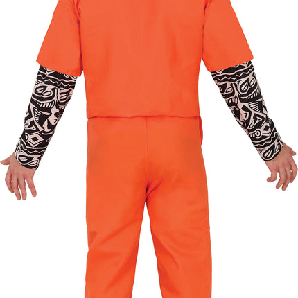 Halloween Kostüm Orange Herren Häftling