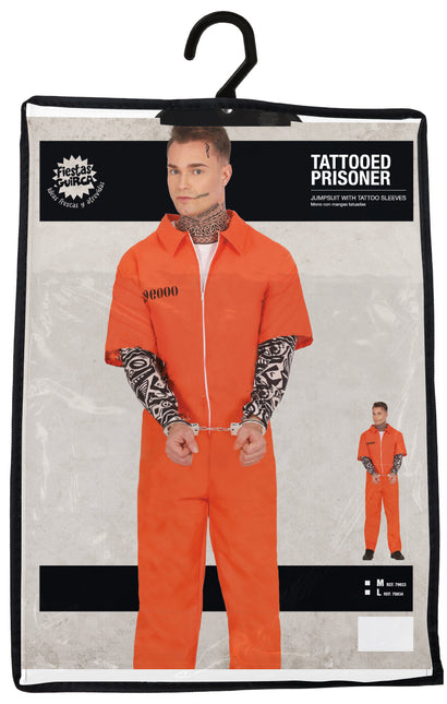 Halloween Kostüm Orange Herren Häftling