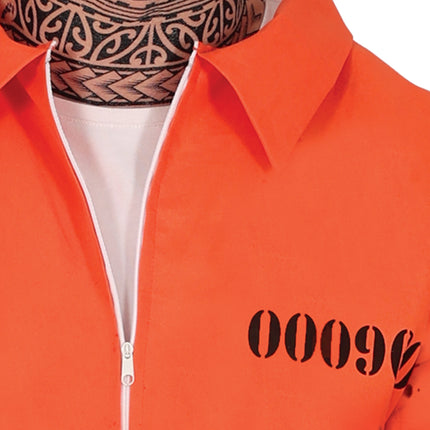 Halloween Kostüm Orange Herren Häftling