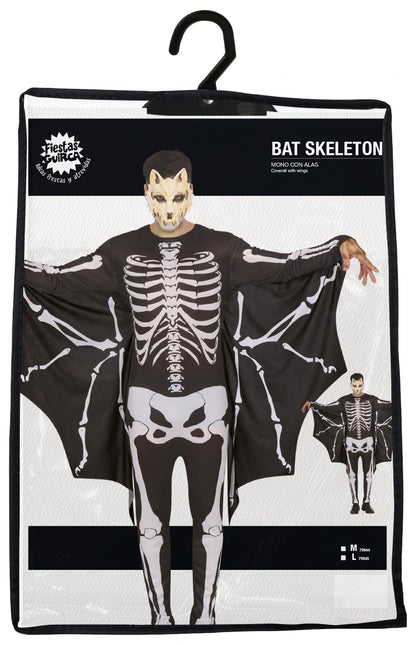 Halloween Kostüm Fledermaus Skelett für Männer