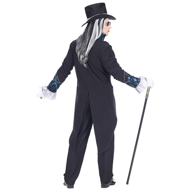 Halloween Kostüm Schwarz Blau Herren Vampir