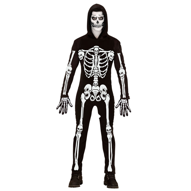 Halloween Kostüm Schwarz Weiß Männer Skelett