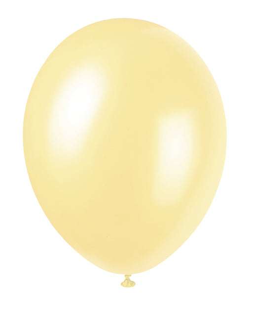 Elfenbeinfarbene Ballons Glanz 30cm 10Stk