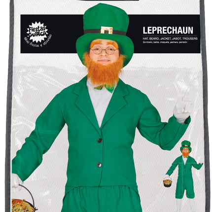 St. Patrick's Day Kostüm Grüner Gnom für Männer