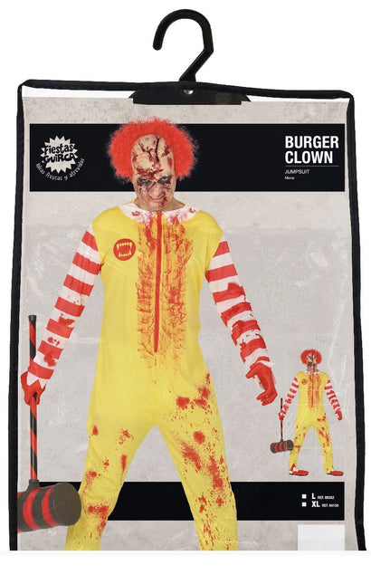 Zombie Clown Halloween Kostüm Männer L