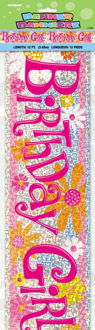 Birthday Girl Banner 3,65m van Unique koop je bij Partywinkel
