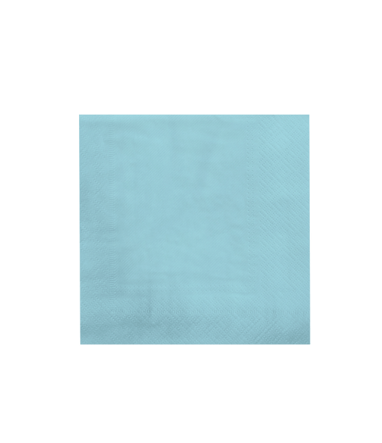 Blauwe Servetten Pastel 16,5cm 8st van Paper Dreams koop je bij Partywinkel