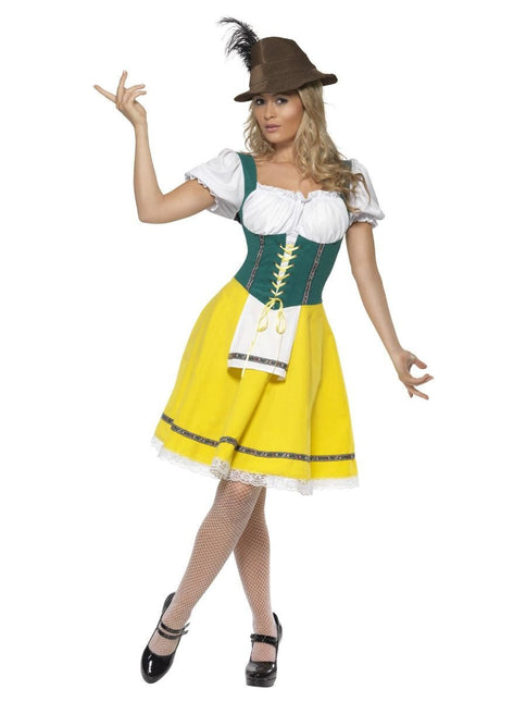 Dirndl Jurk Oktoberfest Geel van Smiffys koop je bij Partywinkel