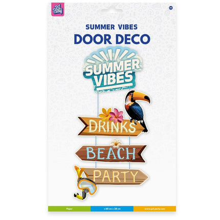 Buntes Türschild Summer Vibes 60cm