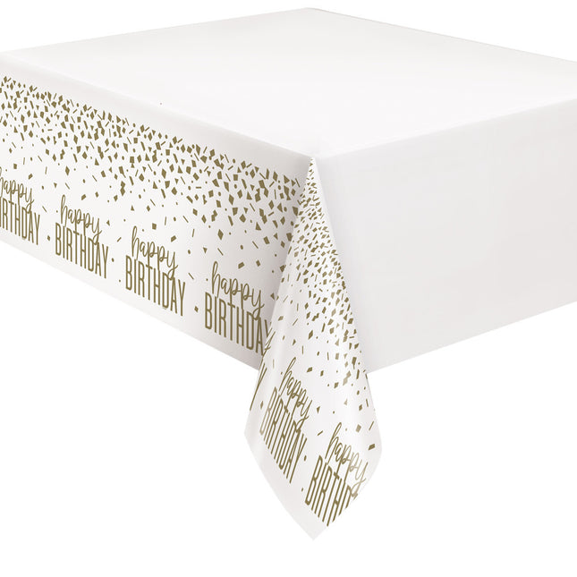 Geburtstag Tischtuch Gold Konfetti 2.13m