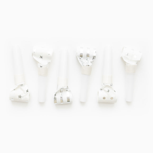 Rollenzungen Silber 6St