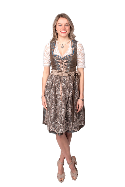 Grünes Dirndlkleid Oktoberfest Frauen Jaquard