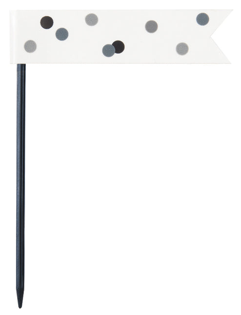 Geburtstag Prickers Schwarz 6Stk