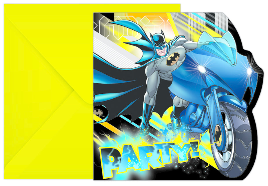 Batman Einladungen und Umschläge 6 Stk