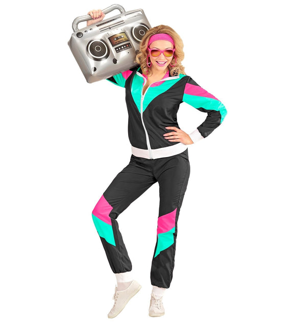 Neon 80S Trainingsanzug Faulty Schwarz