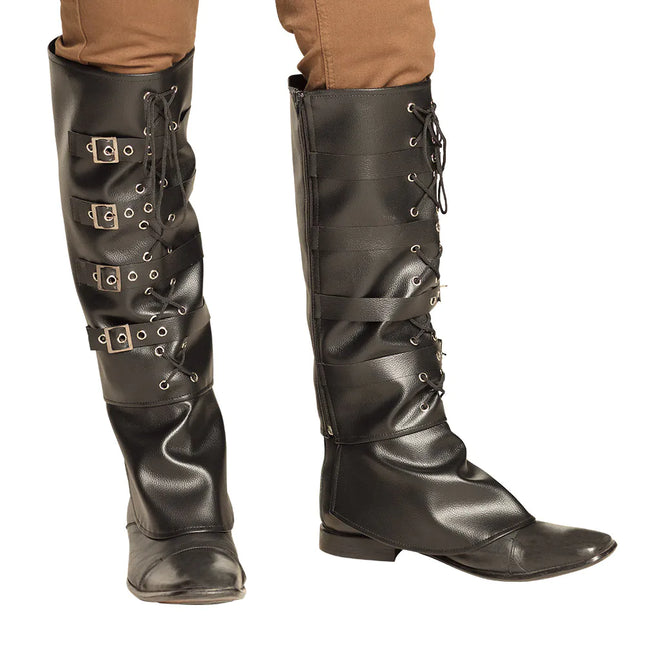 Schwarze Beinkappen Männer 2tlg