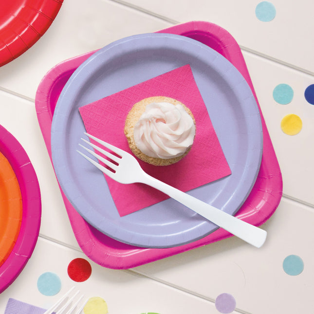 Fliederfarbene Teller rund 23cm 16Stk