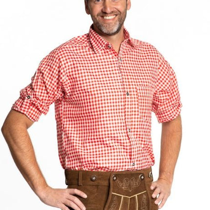 Oktoberfest Bluse Männer Rot