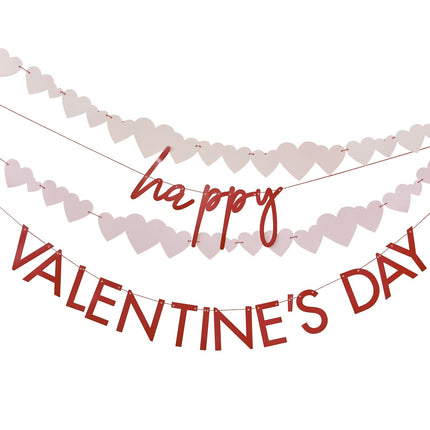 Happy Valentine's Day Girlande 2,5m 2-teilig