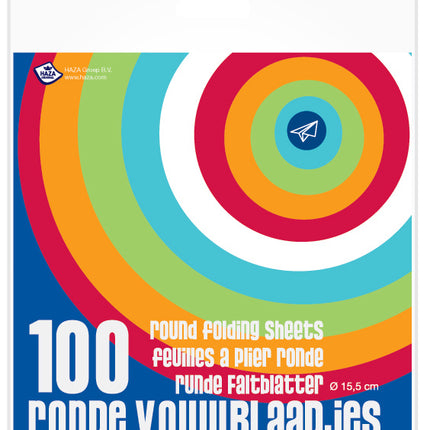 Runde gefaltete Blätter 15cm 100 Stück