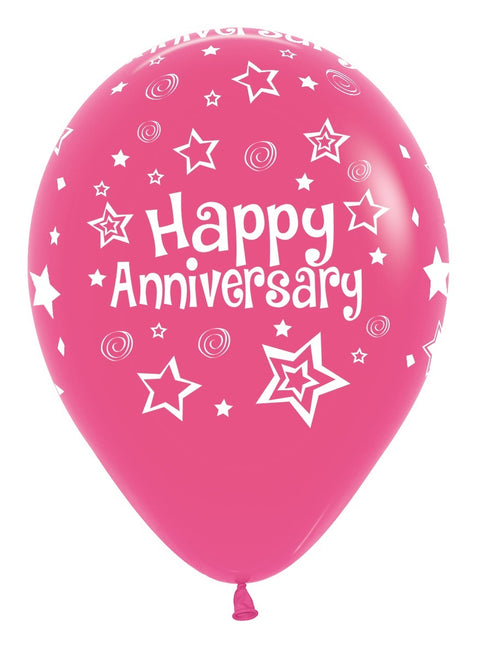 Ballons Happy Anniversary Mix 30cm 25Stk