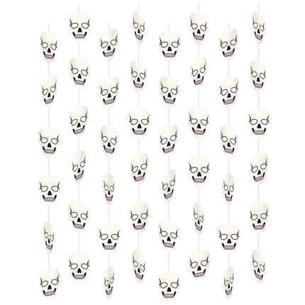 Halloween Türvorhang Totenkopf 1,3m 8 Stk