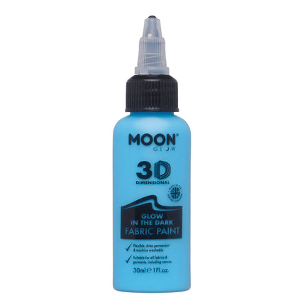 Moon Glow Glow in the Dark Stoffmalfarbe Blau 30ml