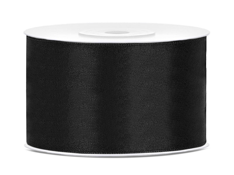 Satinband Schwarz 38mm 25m