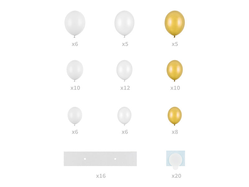 Ballon Schleife Herz Weiß 11 Stück