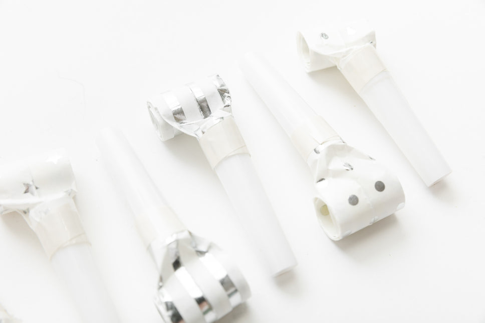 Rollenzungen Silber 6St