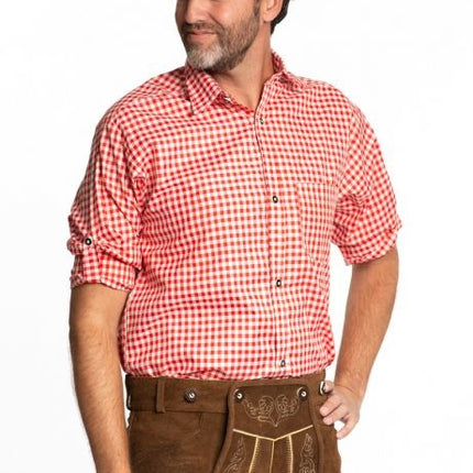 Oktoberfest Bluse Männer Rot