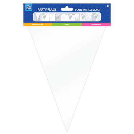 Weiß Silber Girlande Metallic 10m