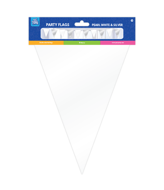 Weiß Silber Girlande Metallic 10m